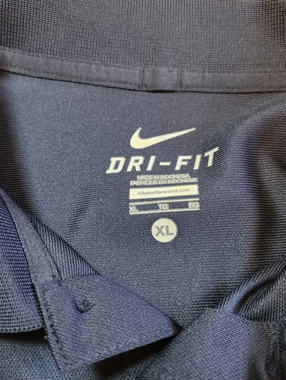 West Virginia Mountaineers Nike Elite Polo Shirt Men XL Blue DRI-FIT Performance